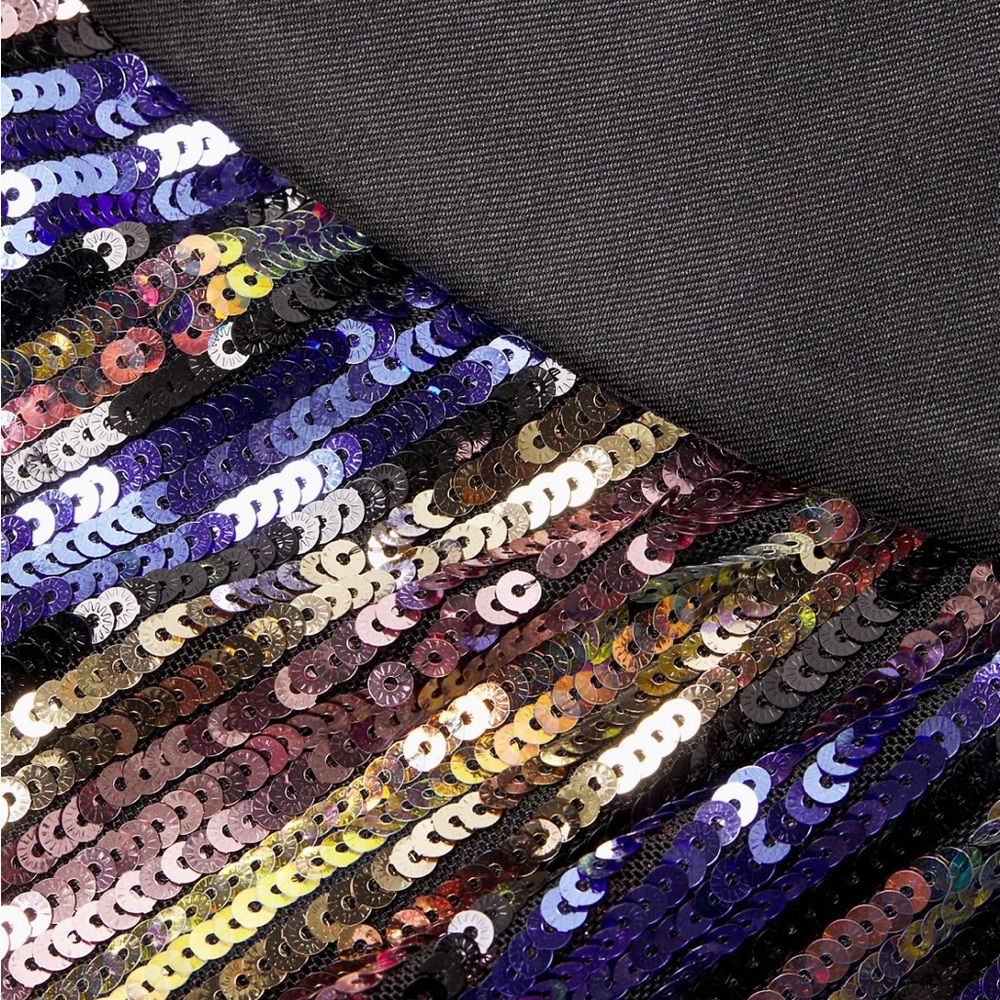 One33 Social Elegant Black Cape Dress with Multicolor Sequins size 4 - Picture 7 of 7